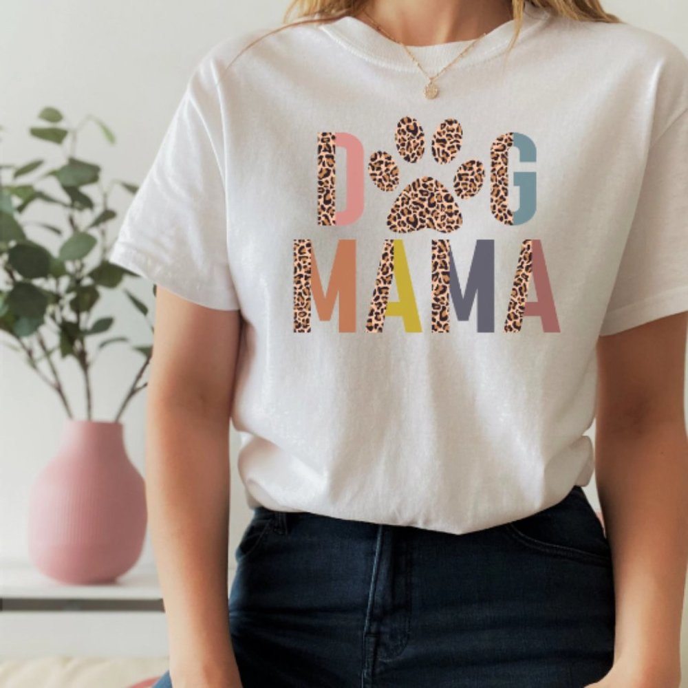 Dog Mama Tshirt, Animal Lover Shirt Unisex Short Sleeve Graphic T-shirt